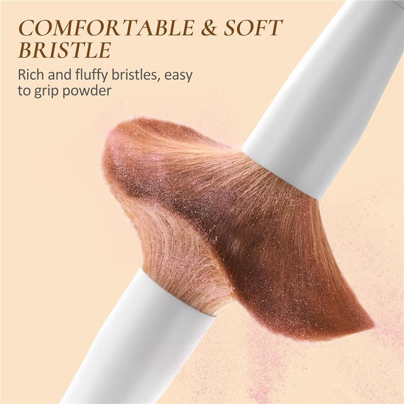 Makeup Brushes With Case 20PCs Professional Makeup Brush Set Foundation Powder Eyeshadow Brush Set Eyebrow Concealer Contour Travel Brushes Kit with Holder & 2 Powder Puff White