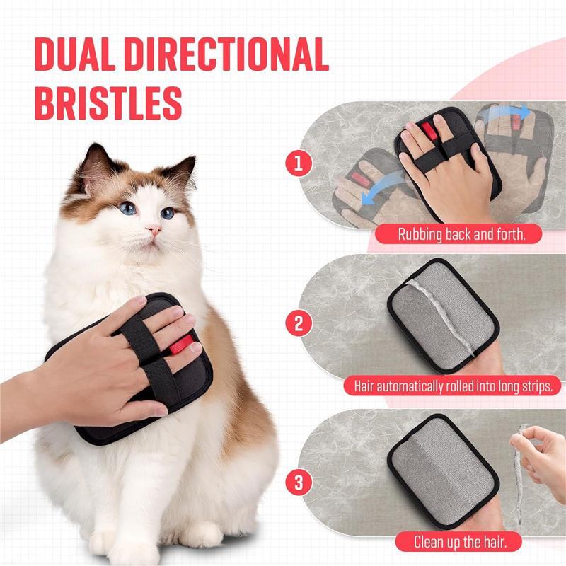 Pet Hair Remover, Electrostatic Reusable Cat & Dog Hair Removal Gloves for Couch, Furniture, Carpet, Curtain, Eco-Friendly & Versatile, 1 PCS
