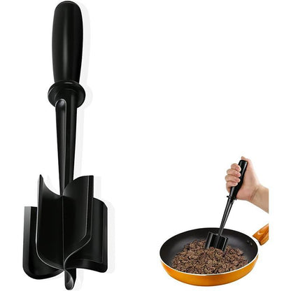 Meat Chopper, Hamburger Chopper, Potato Masher-Professional Multifunctional Heat Resistant Nylon Ground Beef Smasher Kitchen Tools And Gadgets, Safe For Non-Stick Cookware.
