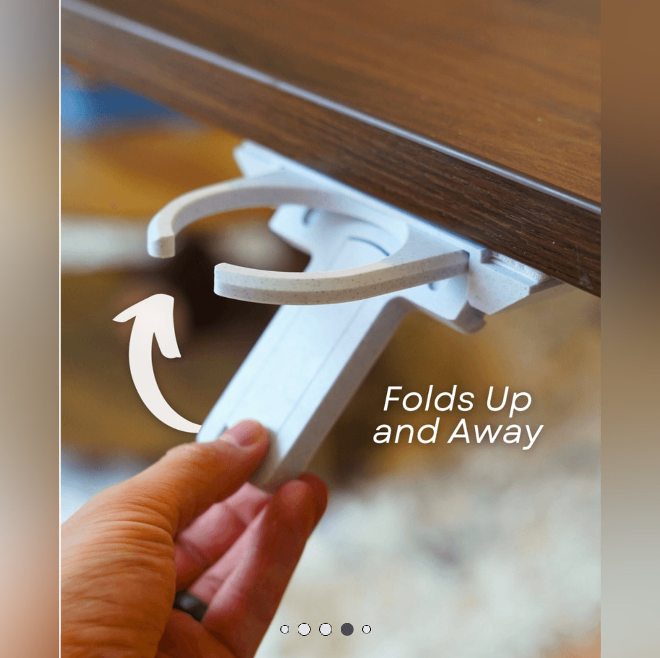 Can Claw - Pop Out Desktop Cupholder for Easy Access to Your Drinks on Your Desk