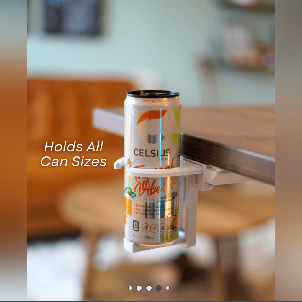 Can Claw - Pop Out Desktop Cupholder for Easy Access to Your Drinks on Your Desk