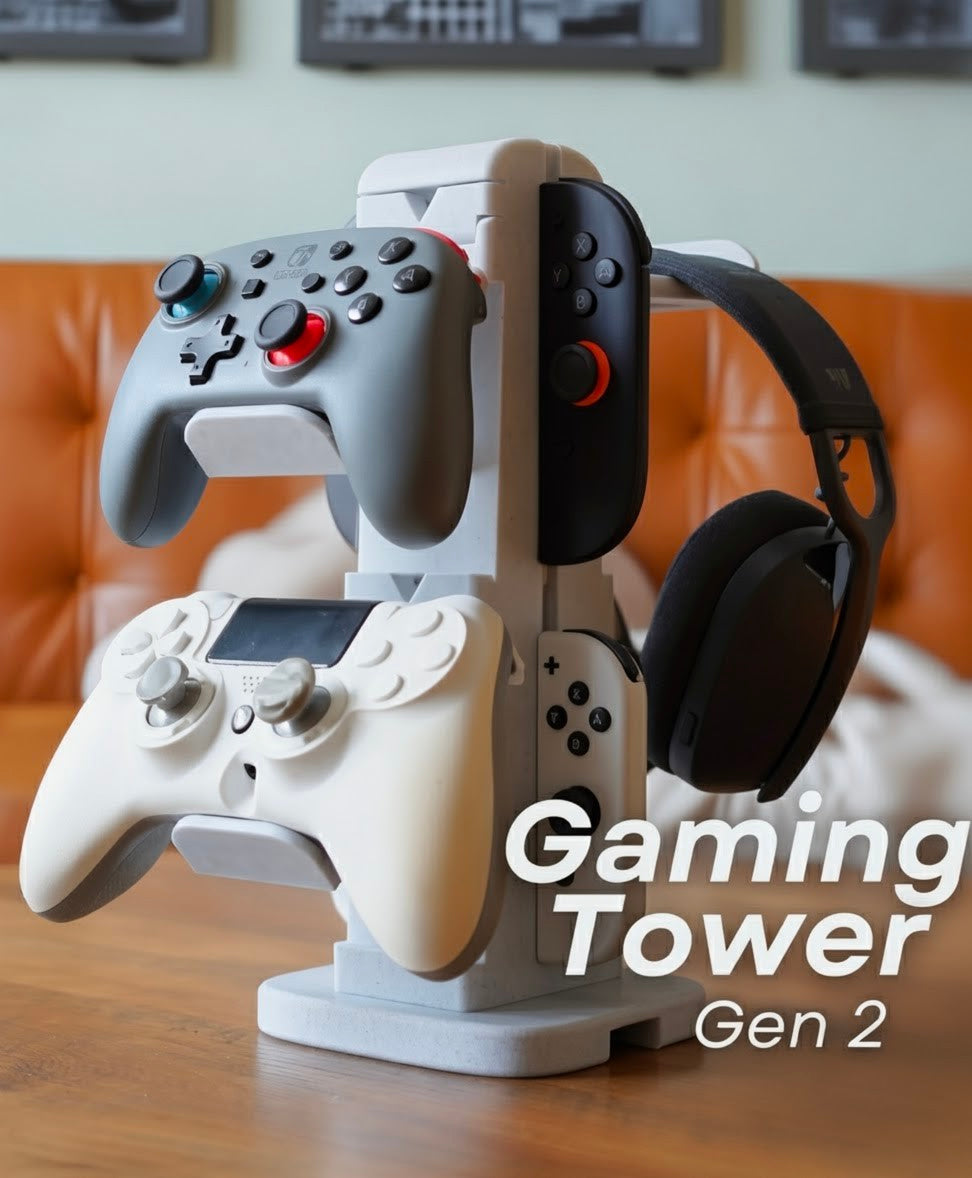 4-in-1 Controller Tower | Gaming Organizer Stand (Gen 2)